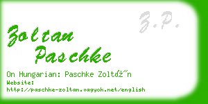 zoltan paschke business card